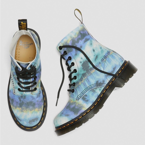 Doc Martens 1460 Tie Dye Pascal Leather Boots - Picture 3 of 11